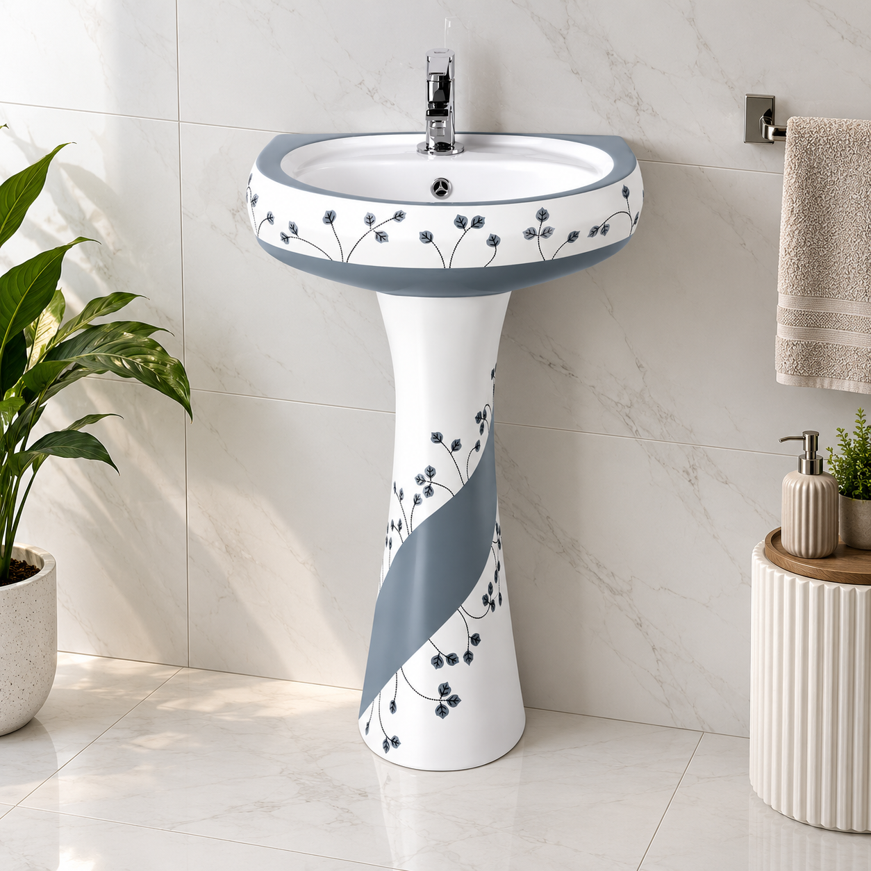 Sonet RP-1075, washbasin with pedestal